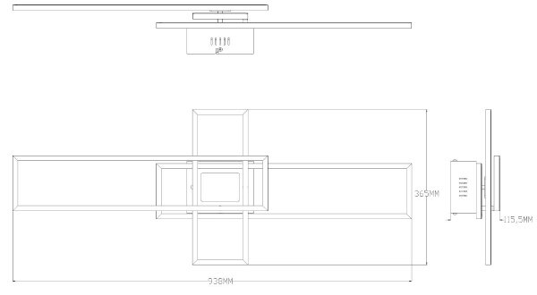 Zuma Line MS243-BK - LED Димируема лампа LUMENZ LED/55W/230V 3000-6000K черен + д.у