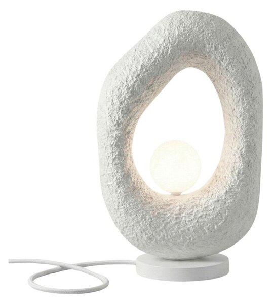 Бяла метална настолна лампа (височина 50 cm) Lore – Opviq lights