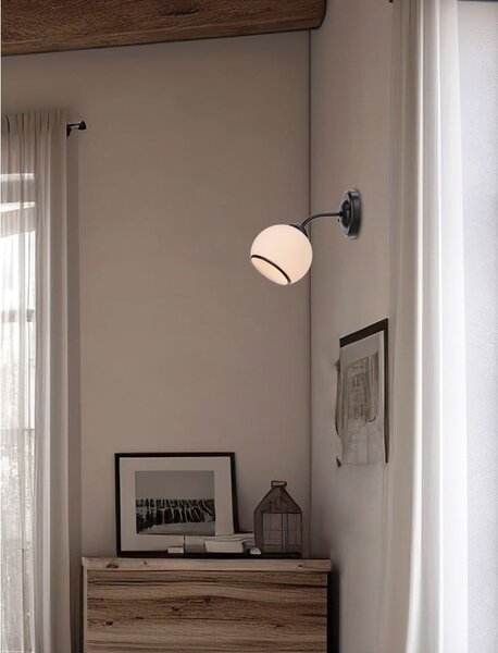 Черно-бяла стенна лампа Marinen – Candellux Lighting