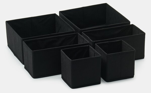 Sinsay - Комплект органайзери за гардероб 6-pack - черeн