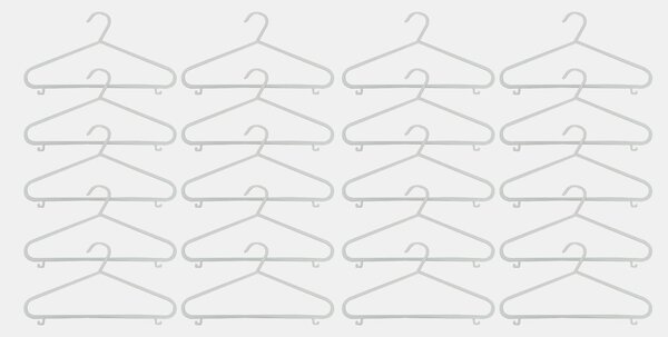 Sinsay - Закачалки за дрехи 20 pack - бял