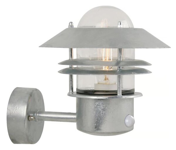 Nordlux - Екстериорен аплик със сензор BLOKHUS 1xE27/60W/230V IP54