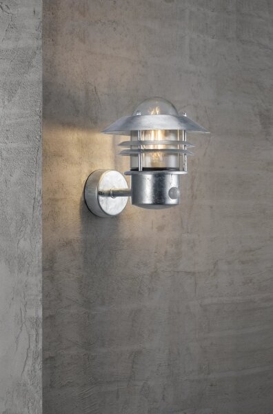 Nordlux - Екстериорен аплик със сензор BLOKHUS 1xE27/60W/230V IP54