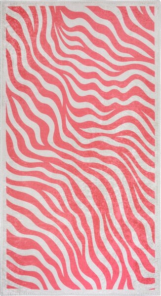 Розов килим подходящ за пране 60x100 cm Red Zebra – Vitaus