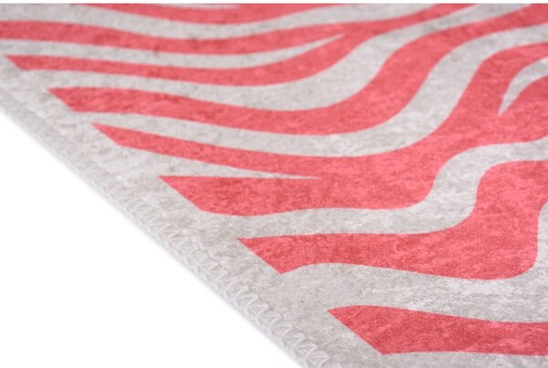 Розов килим подходящ за пране 60x100 cm Red Zebra – Vitaus