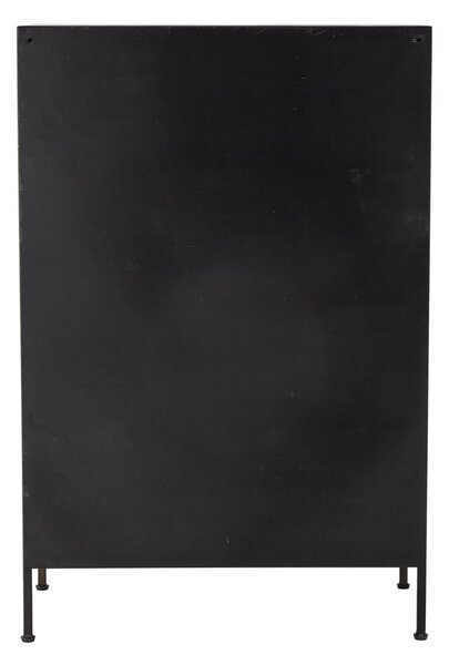 Метален скрин в черен и кафяв цвят 60,5x92x33,5 cm Matteo – Bloomingville