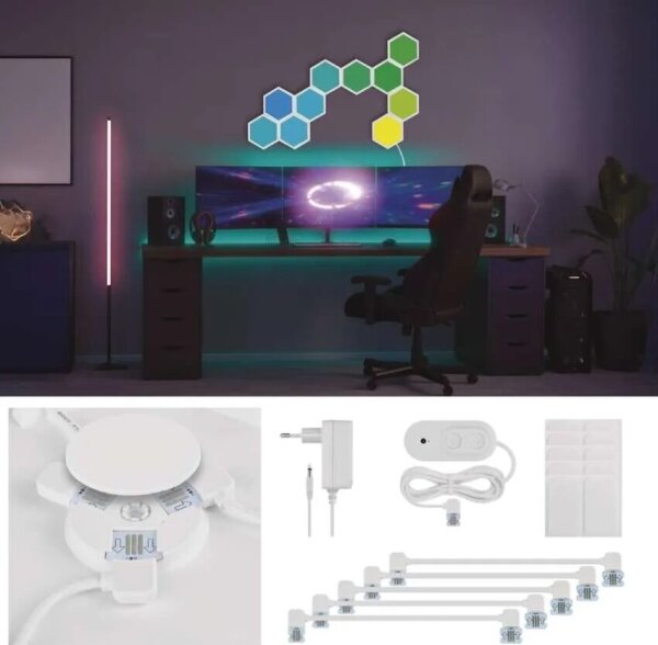 К-кт 10x RGBIC Димируем панел LED/1,9W/230V Wi-Fi Tuya