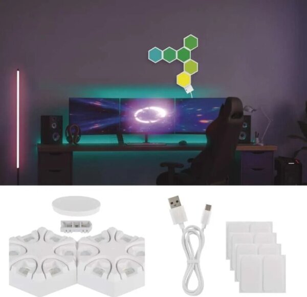 RGBIC Димируема настолна лампа GoSmart LED/5,5W/230V Wi-Fi Tuya