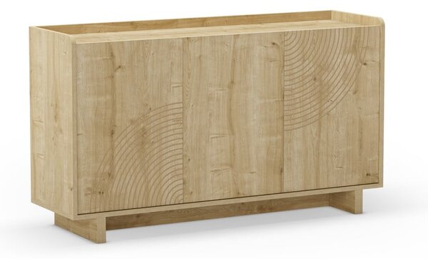Скрин от дъбов декор в естествен цвят 140x80x40 cm Daira – Marckeric