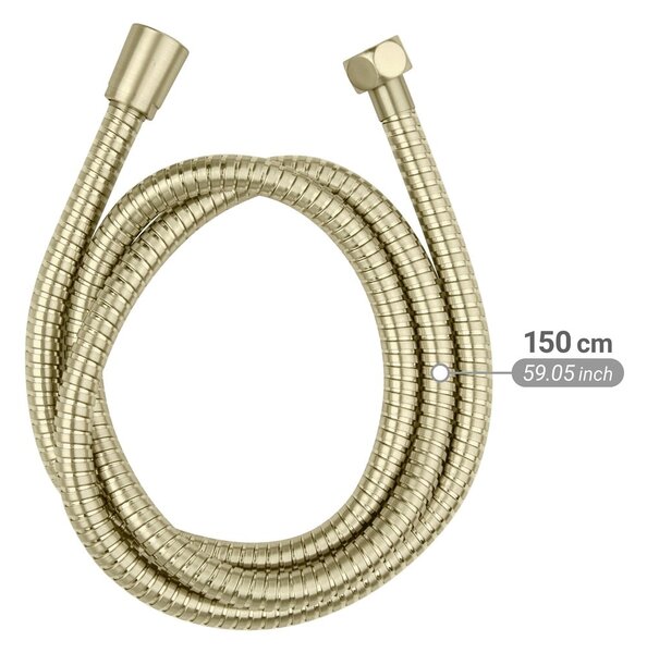 Матово златист душ маркуч от неръждаема стомана 150 cm Brass – Wenko