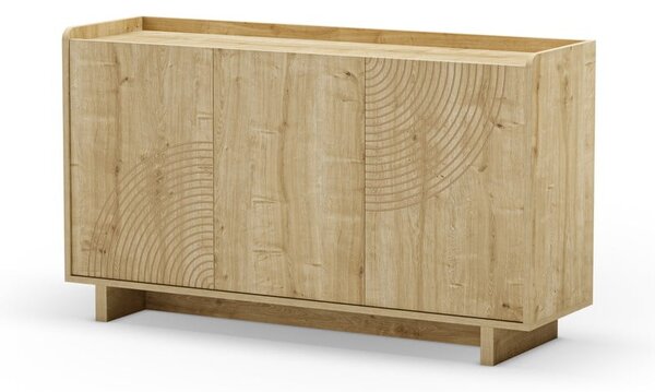 Скрин от дъбов декор в естествен цвят 140x80x40 cm Daira – Marckeric