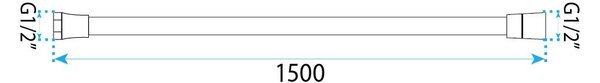 Душ маркуч против усукване Rea Chrome 150 cm