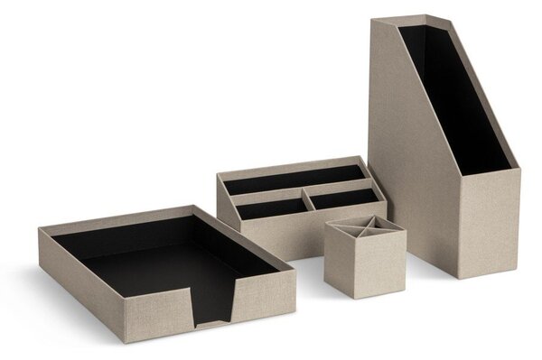 Картонени органайзери в комплект от 4 бр. Hugo Canvas Paper Laminate – Bigso