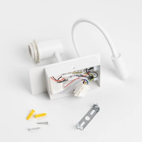 Brilagi - LED Аплик NUBILA 1xE27/25W/230V + LED/3W бял/черен
