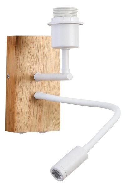 Brilagi - LED Гъвкав аплик NUBILA WOOD 1xE27/25W/230V + LED/3W дъб/бял