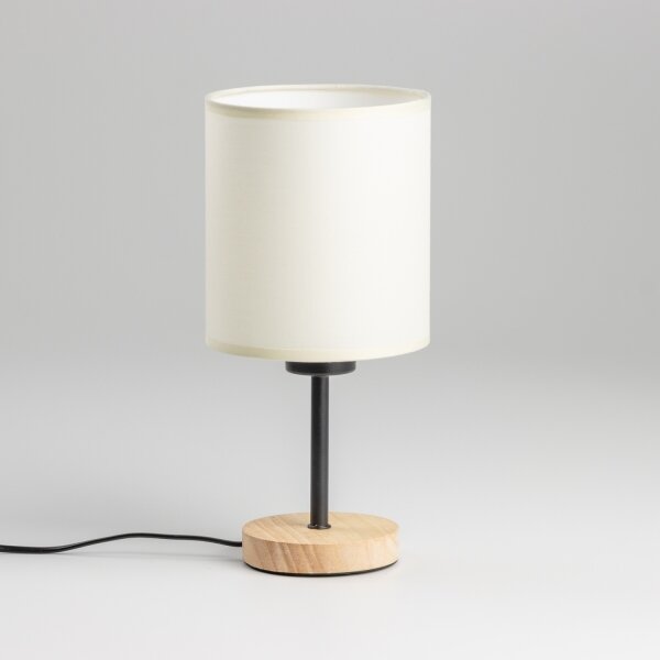 Brilagi - Настолна лампа NUBILA WOOD 1xE27/25W/230V дъб/черен/кремав