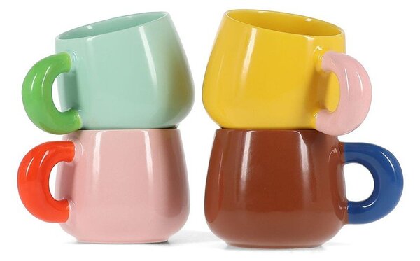 Тъмнокафява чаша от костен порцелан 470 ml Coco – ONA