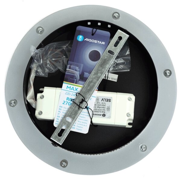 Aigostar - LED RGBW Димируем стена Осветление MESH Smart LED/12W/230V + д.у. черен