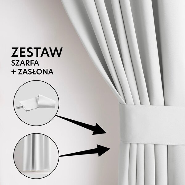 Бяло затъмняващо перде 140x175 cm Kierra – Restilo