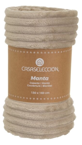 Кафяво одеяло от микроплюш 130x160 cm Fur Velvet – Casa Selección