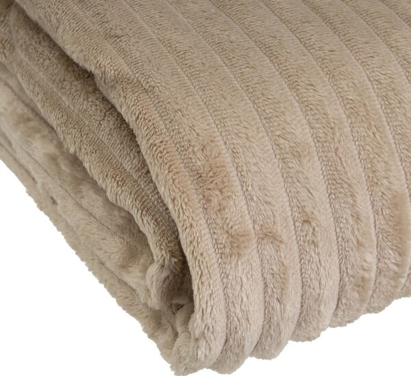 Кафяво одеяло от микроплюш 130x160 cm Fur Velvet – Casa Selección