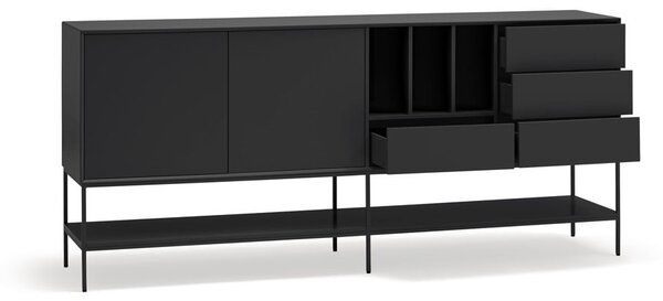Черен скрин 220x98x45 cm Platt – Teulat