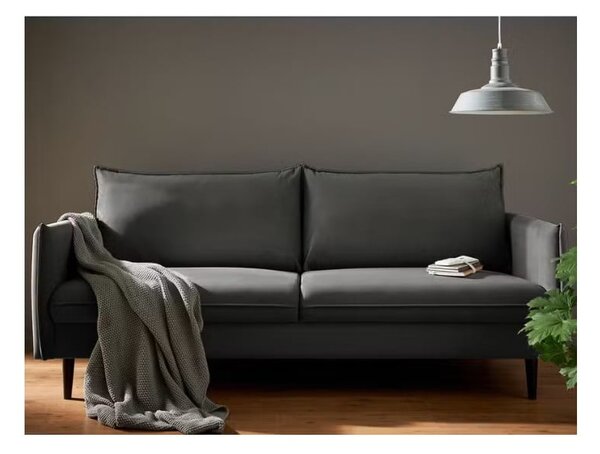 Тъмносив кадифен диван 203 cm Juli – Ropez