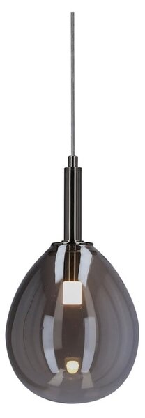 Сиво LED висящо осветително тяло със стъклен абажур Lukka – Candellux Lighting
