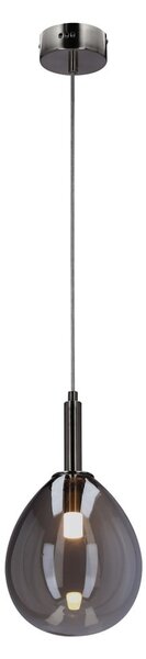 Сиво LED висящо осветително тяло със стъклен абажур Lukka – Candellux Lighting