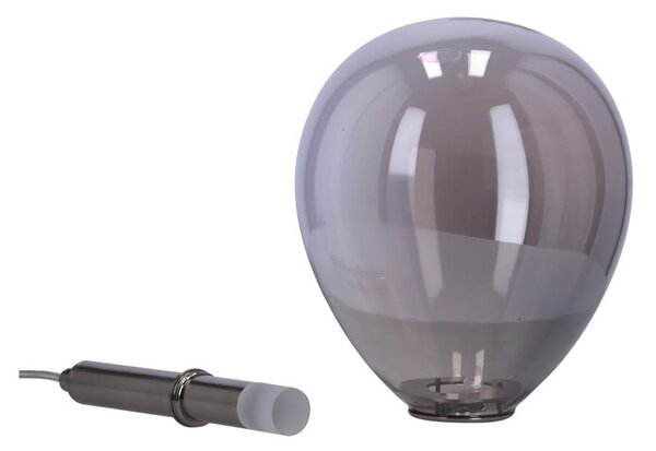 Сиво LED висящо осветително тяло със стъклен абажур Lukka – Candellux Lighting