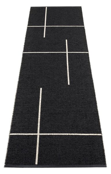Черна пътека за открито и закрито 70x270 cm Fred Black – Pappelina