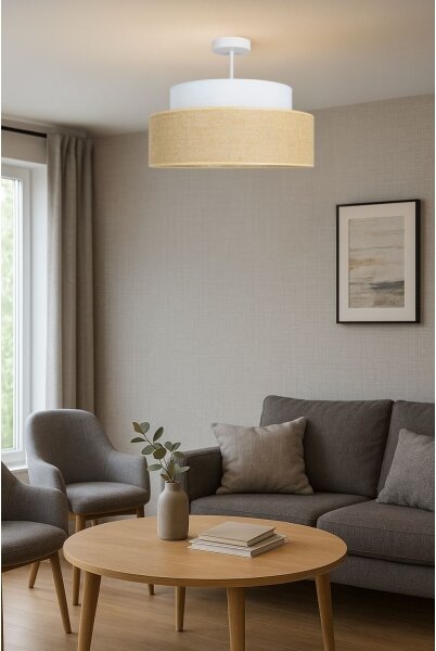 Полилей за повърхностен монтаж BOHO 1xE27/60W/230V Ø 40 см кремав/бежов