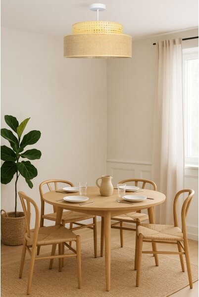 Полилей за повърхностен монтаж BOHO 1xE27/60W/230V Ø 40 см ратан