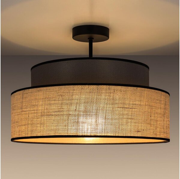 Полилей за повърхностен монтаж BOHO 1xE27/60W/230V Ø 40 см кафяв/бежов