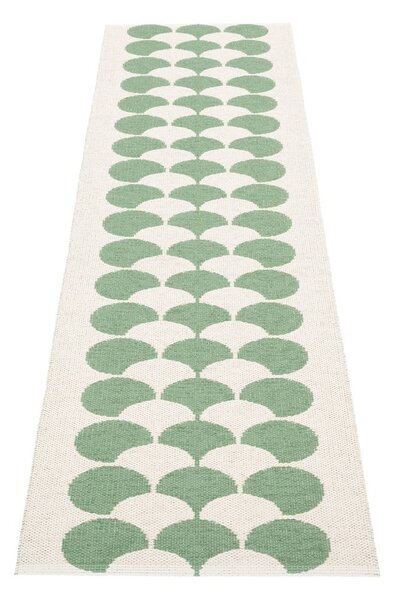 Зелена и кремава пътека за открито и закрито 70x250 cm Poppy Oregano – Pappelina