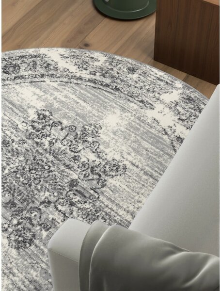 Сиво-кремав кръгъл килим ø 120 cm Gloria Lydia – Hanse Home