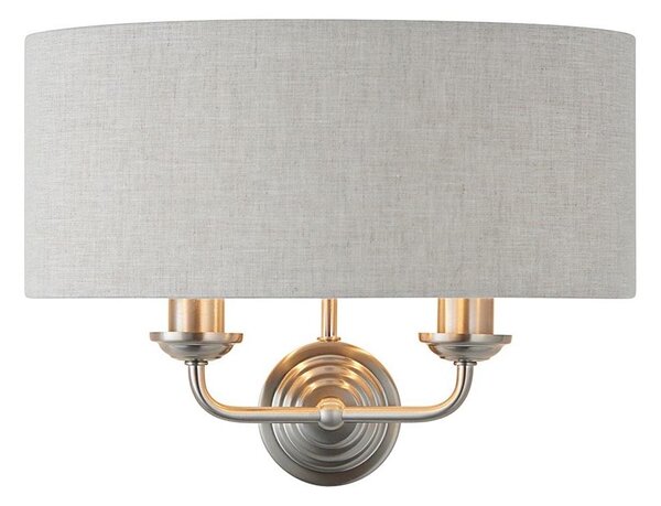 Endon 94403 - Аплик HIGHCLERE 2xE14/40W/230V сив/матов хром