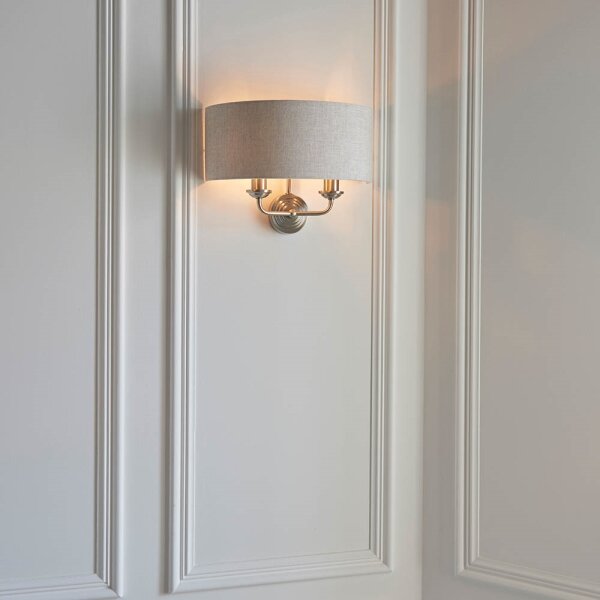 Endon 94403 - Аплик HIGHCLERE 2xE14/40W/230V сив/матов хром
