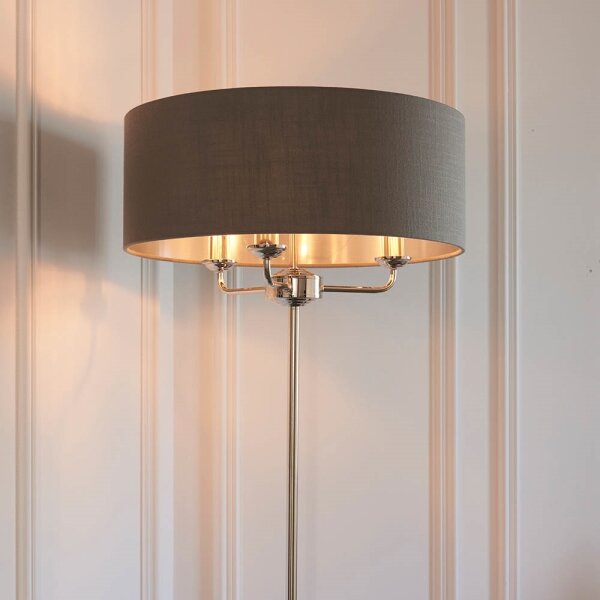 Endon 94378 - Лампион HIGHCLERE 1xE14/40W/230V сив/лъскав хром