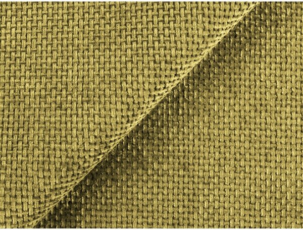 Жълто тапицирано двойно легло с място за съхранение и решетка 140x200 cm Keoni - Makamii