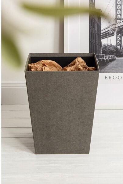 Сиво офис кошче за боклук Sofia Canvas Paper Laminate – Bigso