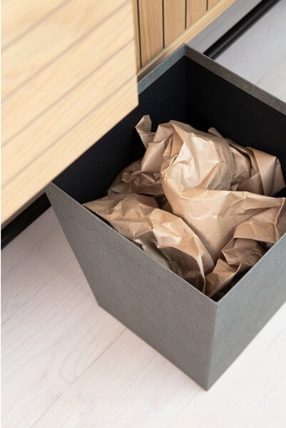 Сиво офис кошче за боклук Sofia Canvas Paper Laminate – Bigso