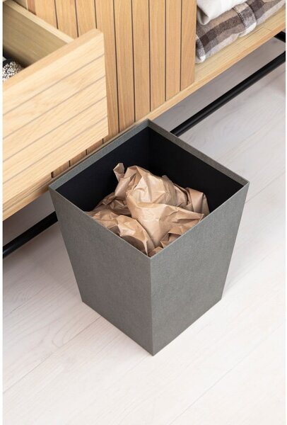 Сиво офис кошче за боклук Sofia Canvas Paper Laminate – Bigso