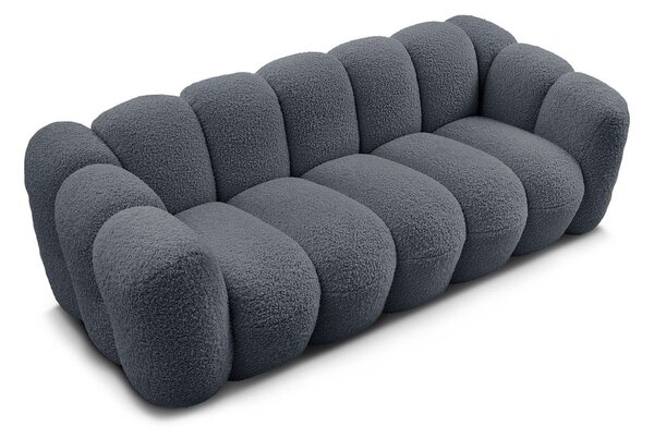 Тъмносив диван от прежда с примки от букле 232 cm Hippolyte – Bobochic Paris