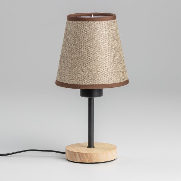 Brilagi - Настолна лампа NUBILA WOOD 1xE27/25W/230V дъб/кафяв