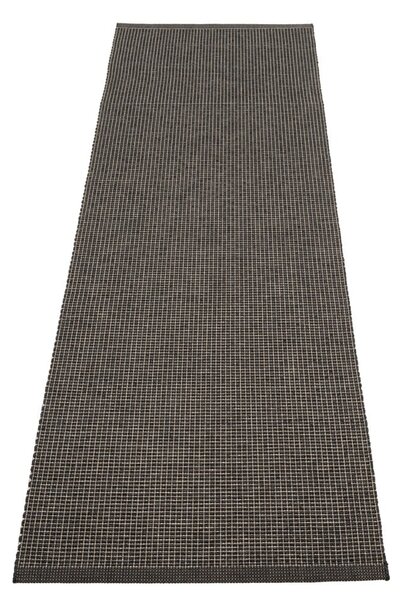 Антрацитна пътека за открито и закрито 70x240 cm Emm Black Linen – Pappelina