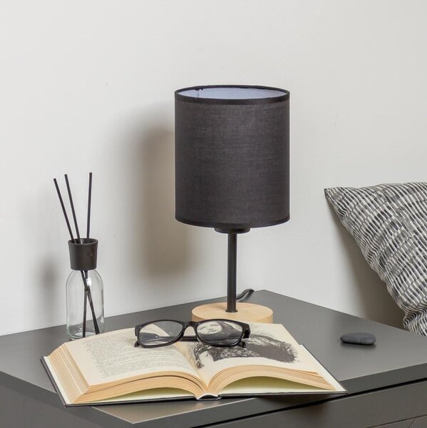 Brilagi - Настолна лампа NUBILA WOOD 1xE27/25W/230V дъб/черен