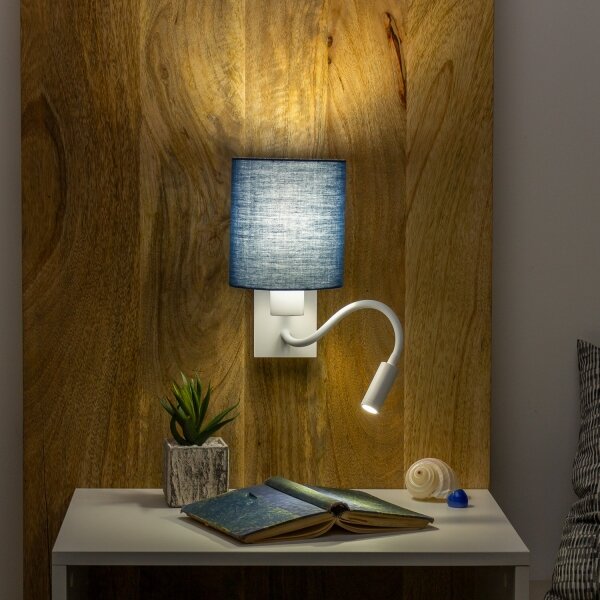 Brilagi - LED Аплик NUBILA 1xE27/25W/230V+ LED/3W бял/тъмносин