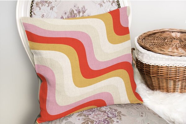Калъфка за възглавница 43x43 cm Creamy Raspberry Swirl – Mila Home
