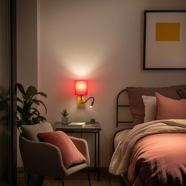 Brilagi - LED Аплик NUBILA WOOD 1xE27/25W/230V + LED/3W дъб/розов